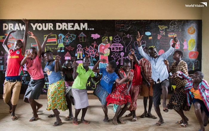 우간다 비디비디 난민촌, 월드비전 피스클럽 아이들