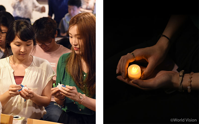 따스한 불을 함께 켠 후원자들과 최강희 홍보대사