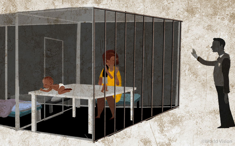 구금된 지 이틀이 지나고 아이들은 구토를 하고 잠을 설쳤어요