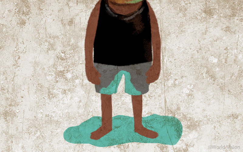 바지에 용변을 보기도 합니다.