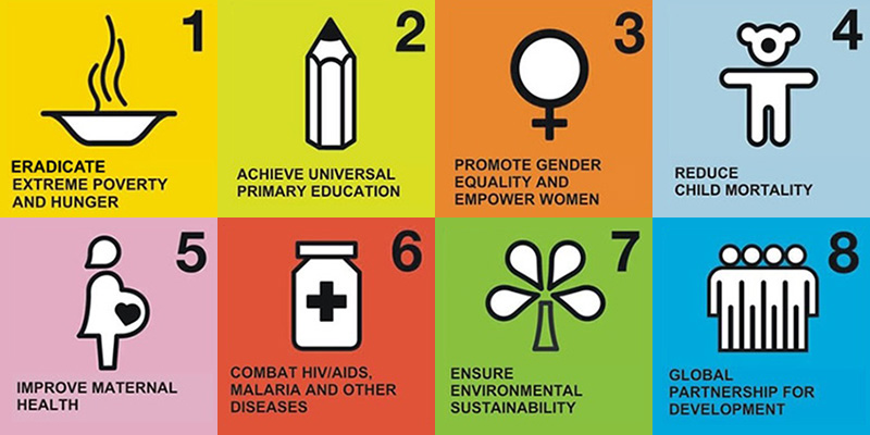 2015년까지 추진했던 8개의 UN의 새천년개발목표