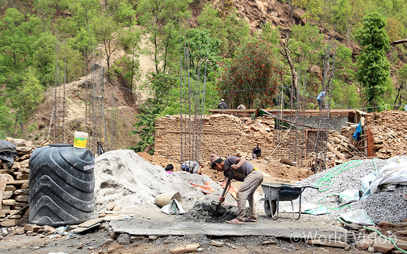 네팔 대지진 공사 모습