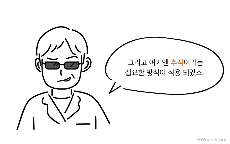 그리고 여기엔 추적이라는 집요한 방식이 적용 되었죠. 