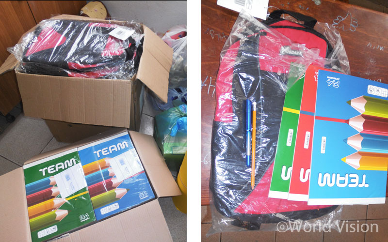 에르메릴리나와 반 친구들에게 전달된 선물