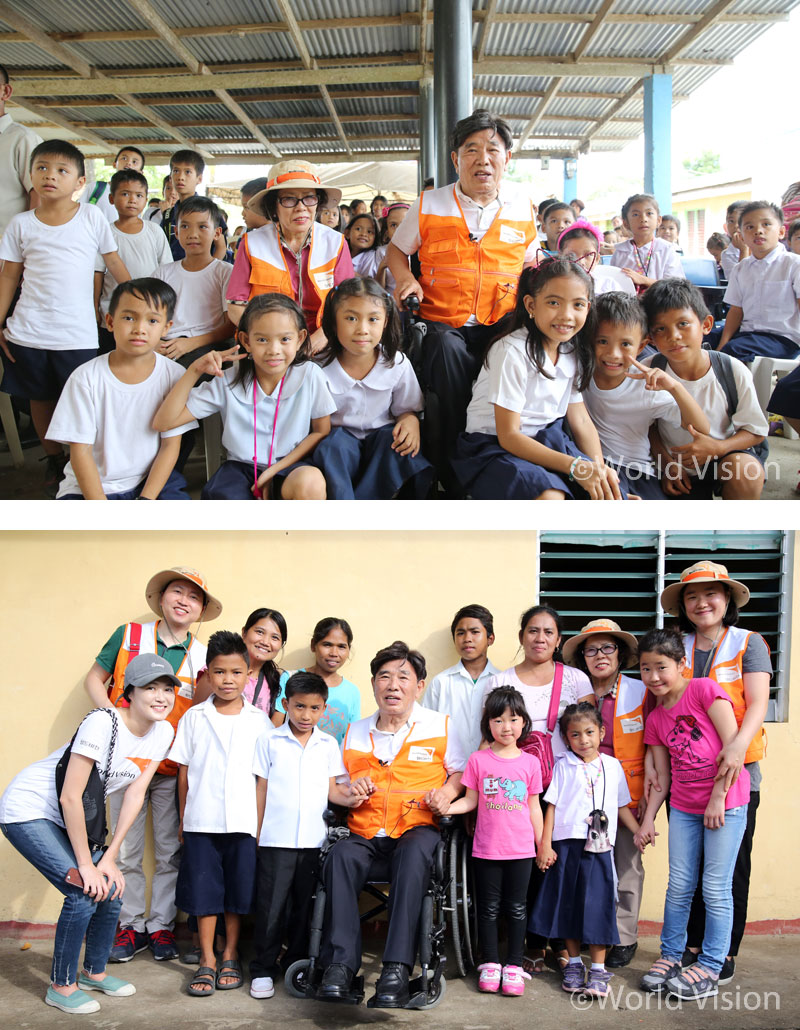 옆 사람이 넘어져 있으면 일으켜서 같이 가야죠. 손잡고 함께 가는 장순기?채정자 후원자와 아이들.