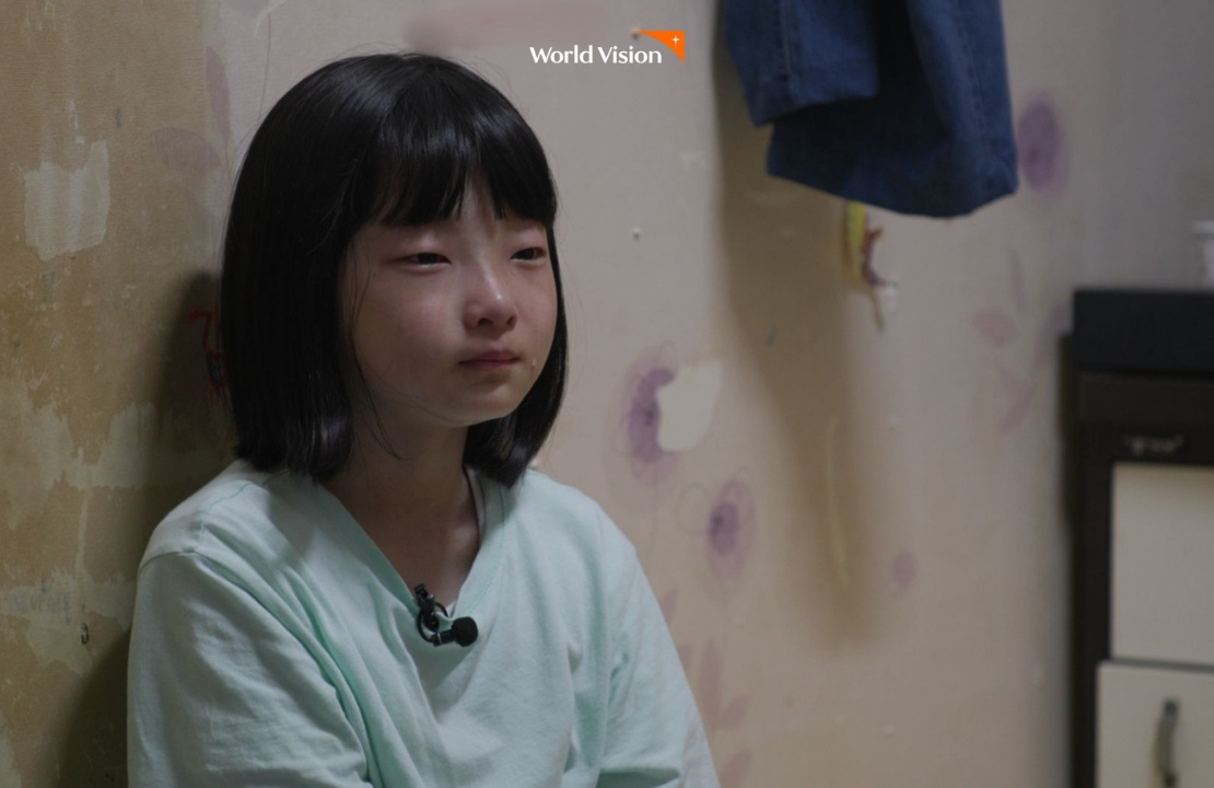 아빠가 걱정되어 눈물 흘리던 하은이