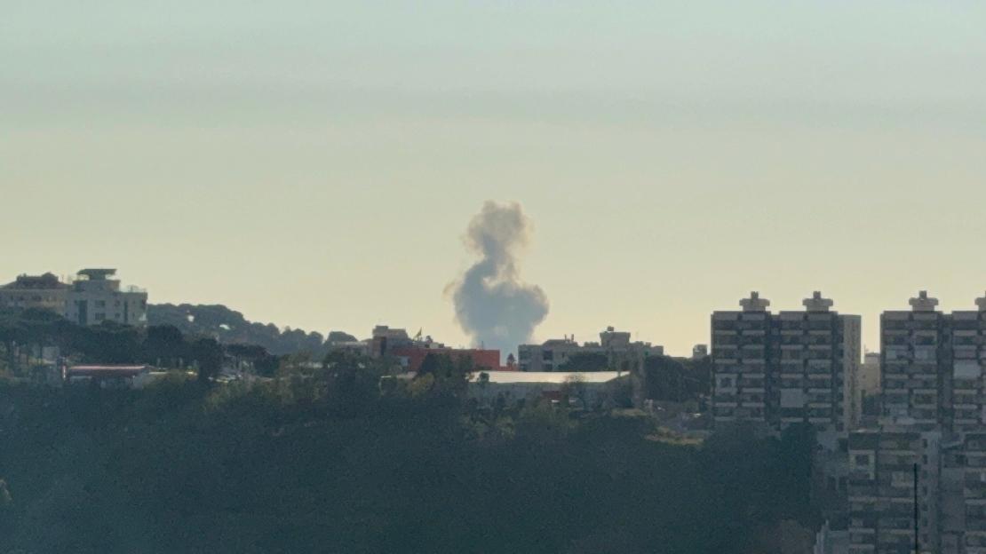 중동 내 갈등 고조 여파로 연기에 휩싸인 레바논 피해 지역 전경 모습